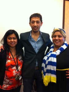 Supervisor Eileen Labrador, Scholarship Winner Luan Pham and LIBROS President Ady Huertas