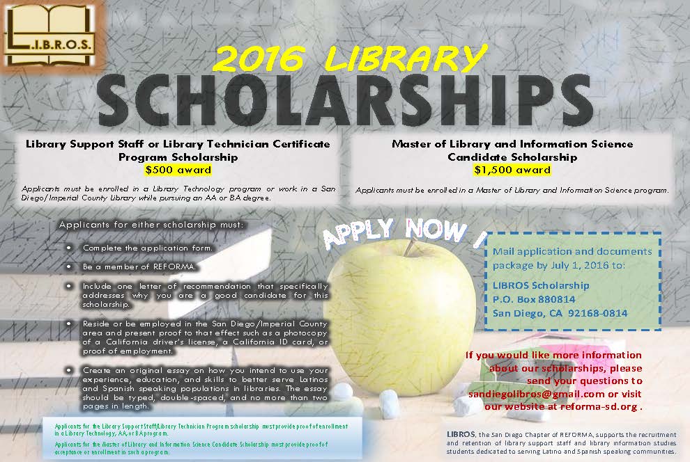 LIBROS Scholarships 2016 Flyer